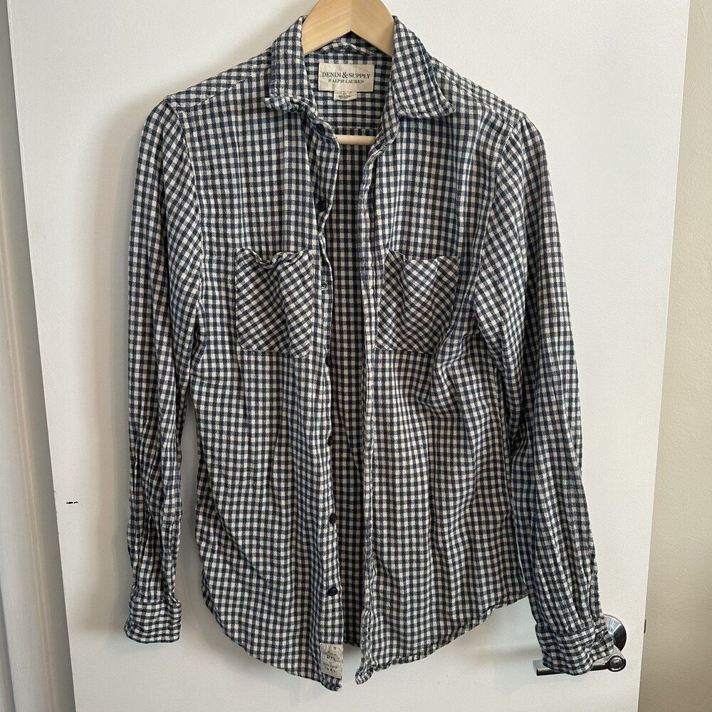 Denim & Supply Ralph Lauren Gingham Button Down Shirt Women’s S Cotton